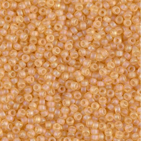 11/0 Matte Transparent Light Topaz AB, Miyuki Seed Bead 11-132FR