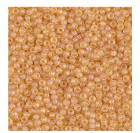 11/0 Matte Transparent Light Topaz AB, Miyuki Seed Bead 11-132FR