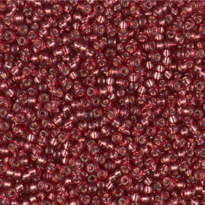 11/0 Duracoat Dyed Deep Rose Silver Lined, Miyuki 4270 10 grams
