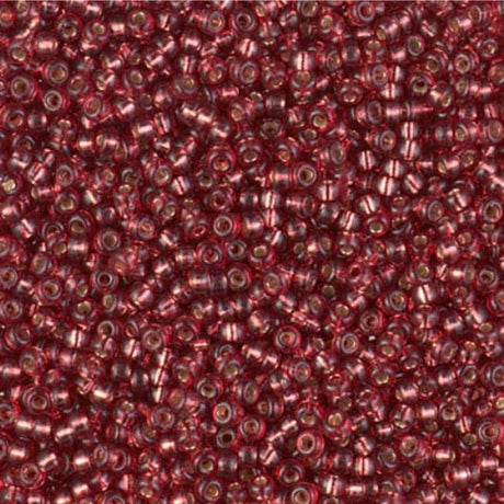 11/0 Duracoat Dyed Deep Rose Silver Lined, Miyuki 4270 10 grams