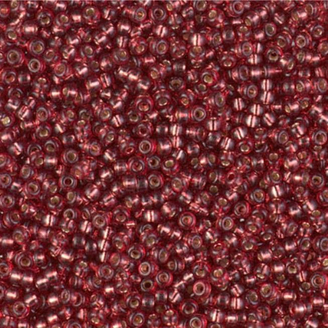 11/0 Duracoat Dyed Deep Rose Silver Lined, Miyuki 4270 10 grams