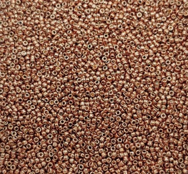 15/0 Toho Copper Rose Permafinish, PF593 Round Seed Bead