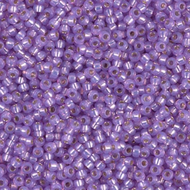 11/0 Dyed Lilac Silver Lined Alabaster, Miyuki Seed Bead 574
