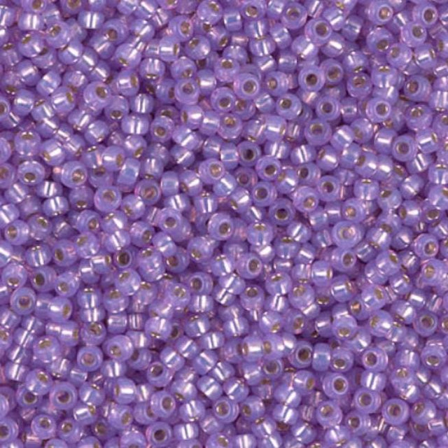 11/0 Dyed Lilac Silver Lined Alabaster, Miyuki Seed Bead 574