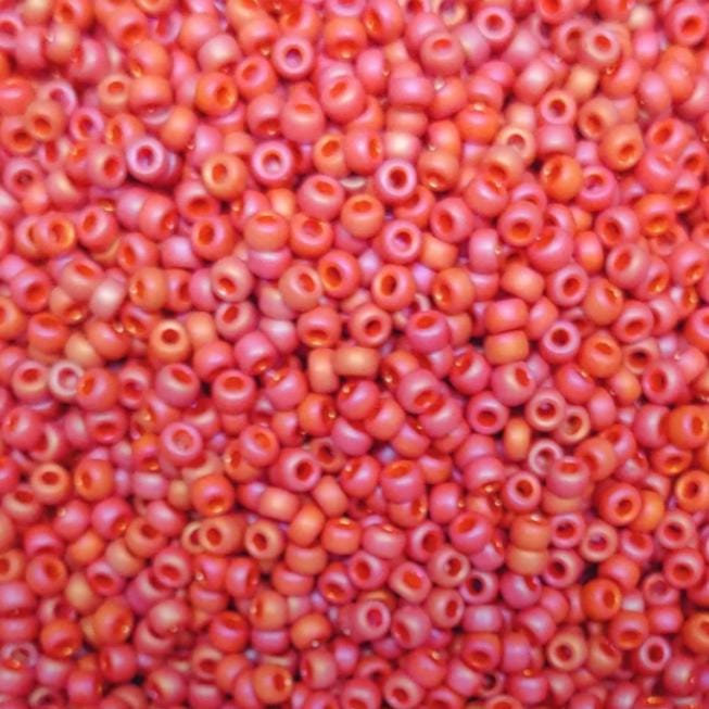 8-4695 Frosted Opaque Glaze Rainbow Cardinal, Miyuki Seed Beads