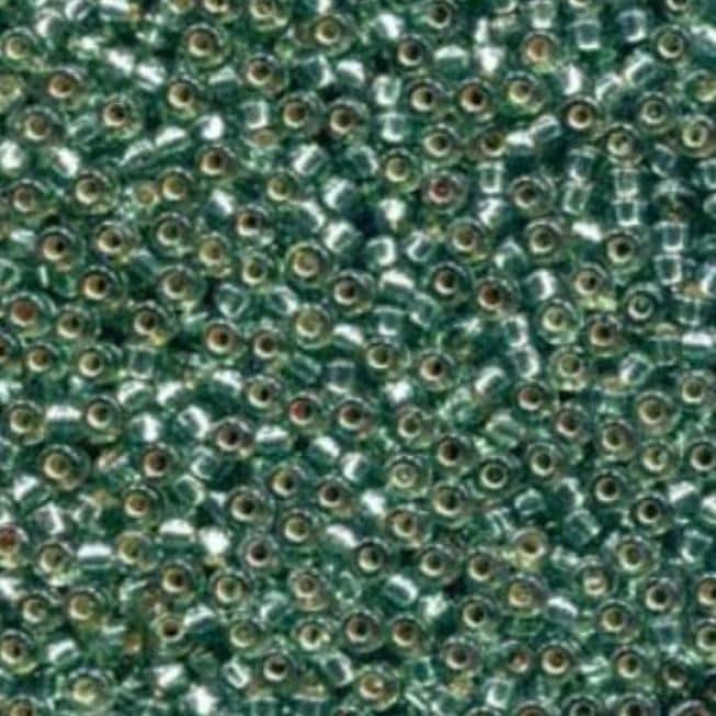 11/0 Duracoat Dyed Dark Sea Foam Silver Lined, Miyuki 4274 10 grams