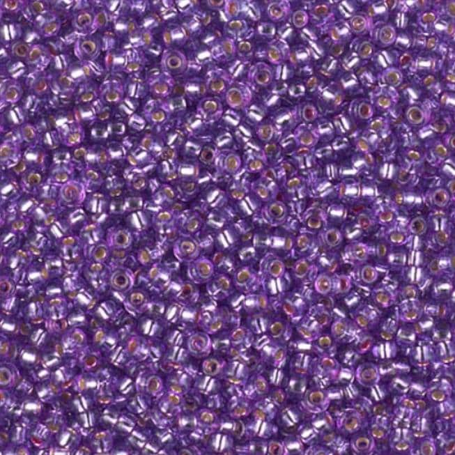 15-4278 Duracoat Dyed Silver Lined Dark Orchid, Miyuki Seed Beads 15/0