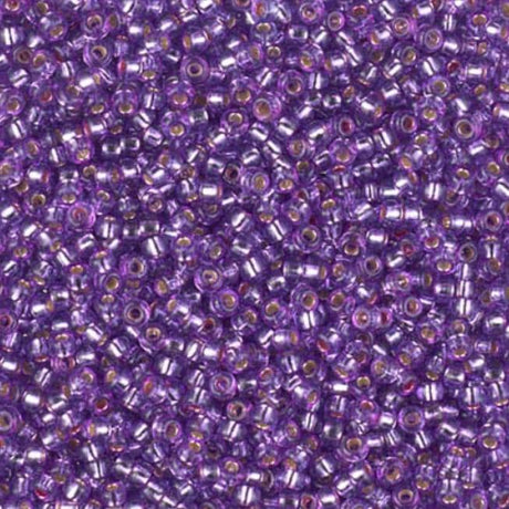 15-4278 Duracoat Dyed Silver Lined Dark Orchid, Miyuki Seed Beads 15/0