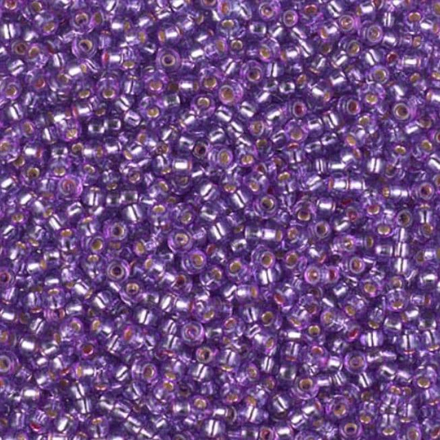 15-4278 Duracoat Dyed Silver Lined Dark Orchid, Miyuki Seed Beads 15/0
