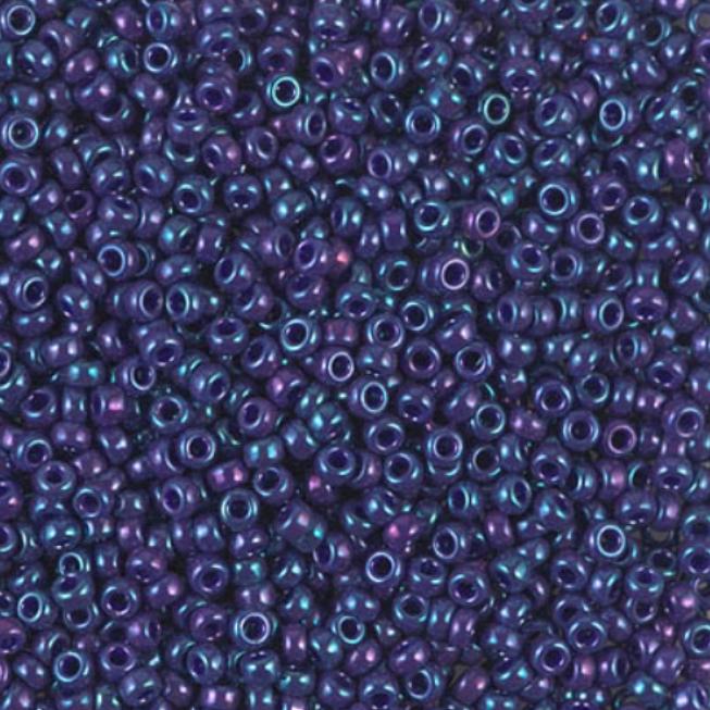 11/0 Opaque Eggplant Luster Miyuki Glass Seed Beads, 1889-10 grams