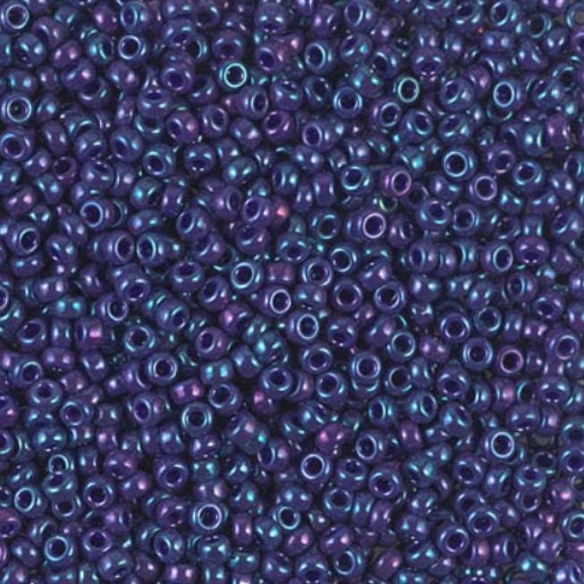 11/0 Opaque Eggplant Luster Miyuki Glass Seed Beads, 1889-10 grams