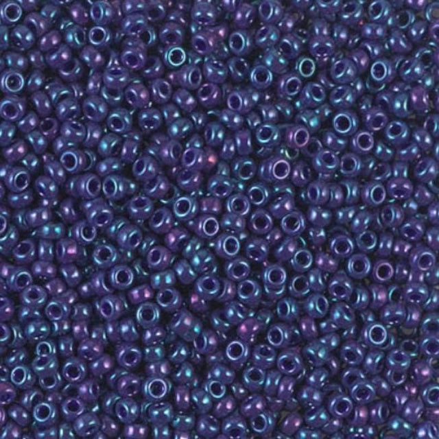 11/0 Opaque Eggplant Luster Miyuki Glass Seed Beads, 1889-10 grams