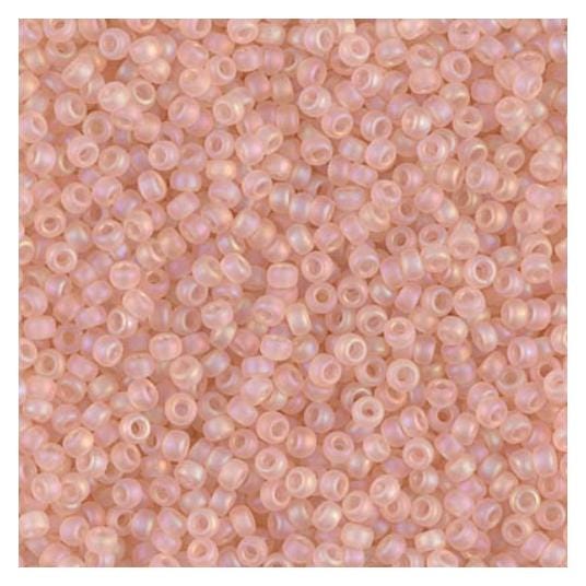 11/0 Matte Transparent Light Tea Rose AB, Miyuki Seed Bead 155FR
