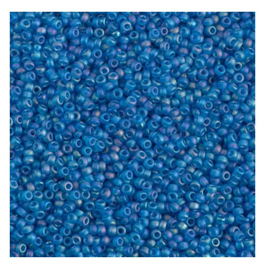 15/0 Matte Transparent Capri Blue AB, Miyuki Seed Bead 149FR
