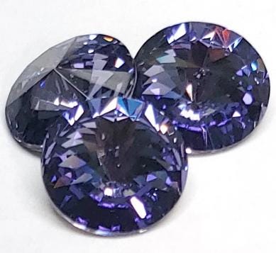 Preciosa Maxima 12mm Tanzanite Rivoli, 2 pieces