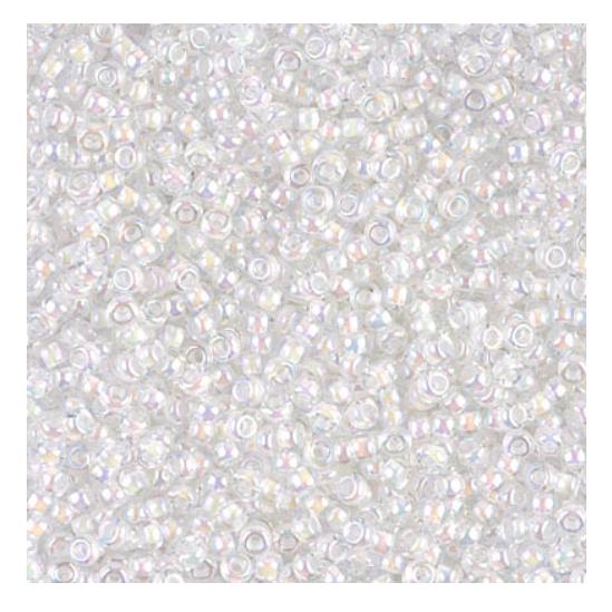 11/0 White Lined Crystal AB, Miyuki Seed Bead 284