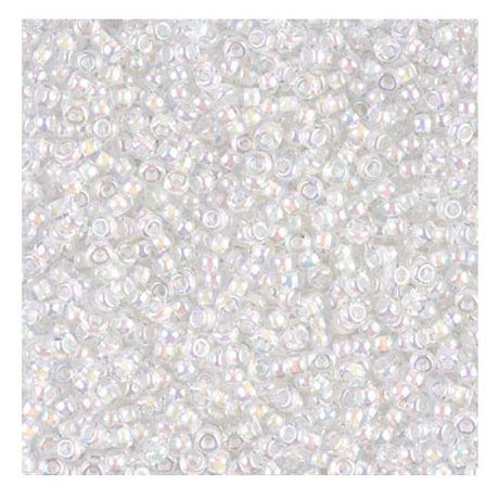 11/0 White Lined Crystal AB, Miyuki Seed Bead 284