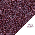 11/0 Semi Frosted Cranberry Gold Luster Miyuki Glass Seed Beads, 313SF