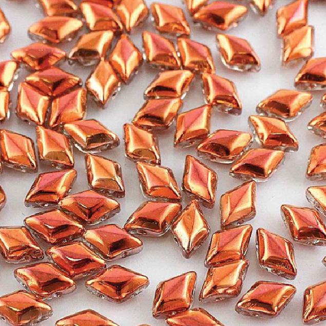 Mini GemDuo Crystal Sunset, 2-Hole Matubo Czech beads 6x4mm, 50 beads