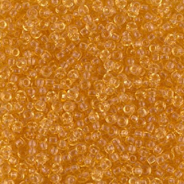11/0 Transparent Light Topaz, Miyuki Seed Bead 11-132