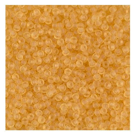 11/0 Matte Transparent Light Topaz, Miyuki Seed Bead, 11-132F