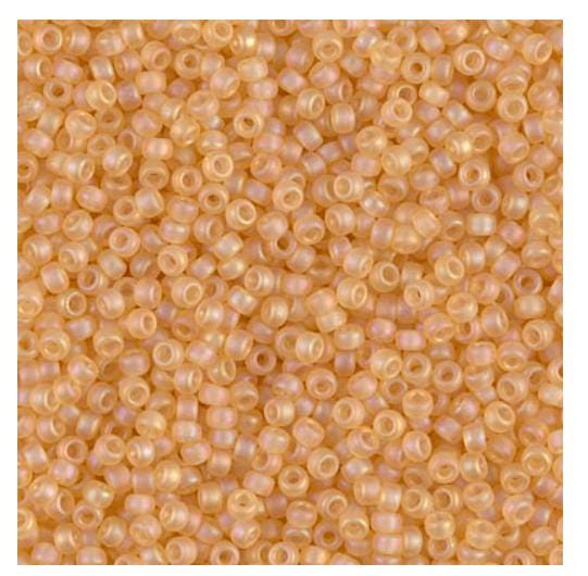 11/0 Matte Transparent Light Topaz AB, Miyuki Seed Bead 11-132FR