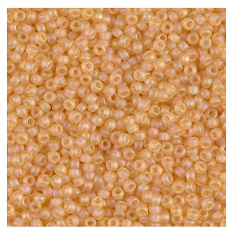 11/0 Matte Transparent Light Topaz AB, Miyuki Seed Bead 11-132FR