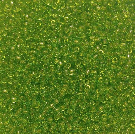 8/0 Transparent Lime, Matsuno Seed Bead, 8-143