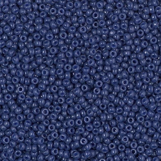 15/0 Duracoat Dyed Opaque Navy, Miyuki Seed Bead, 15-4493