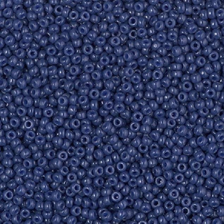 15/0 Duracoat Dyed Opaque Navy, Miyuki Seed Bead, 15-4493