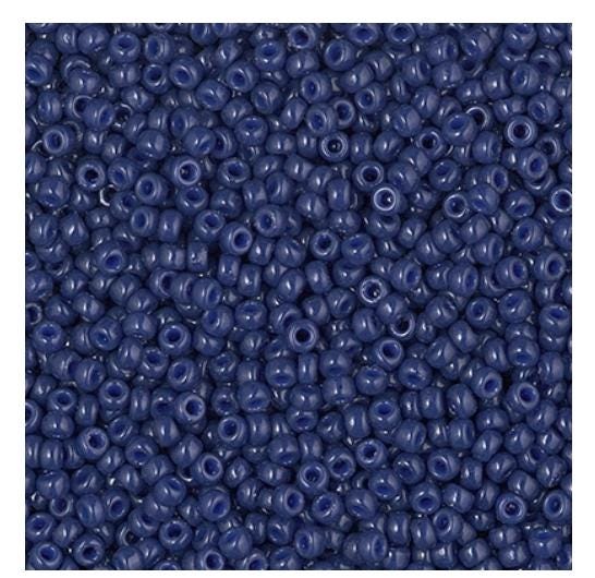 11/0 Duracoat Dyed Opaque Navy, Miyuki Seed Bead, 4493-10 grams