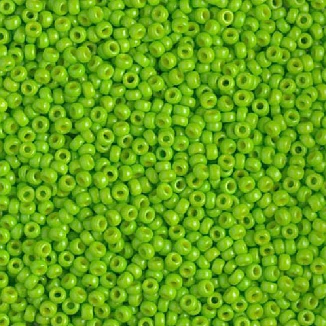 11-4471 Duracoat Dyed Opaque Kiwi, Miyuki Seed Bead, 11/0