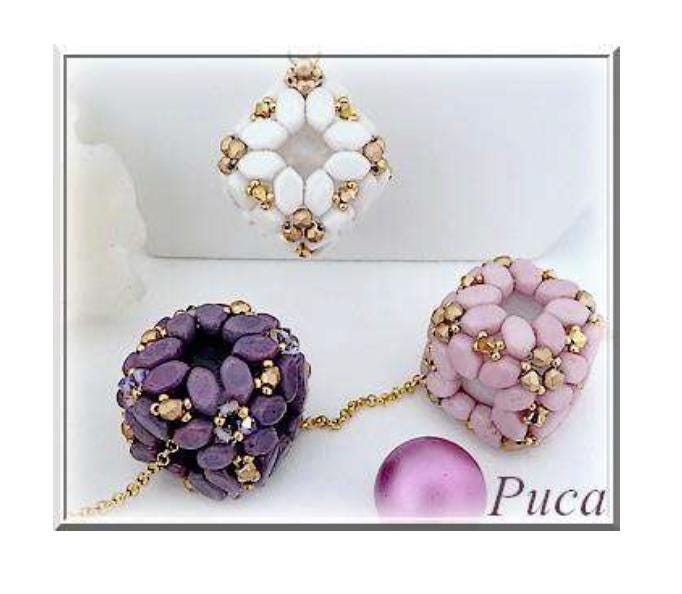 Paros® Par Puca® Jet Nebula Matte, 2-hole beads 7 x 4mm, 10 grams 85001