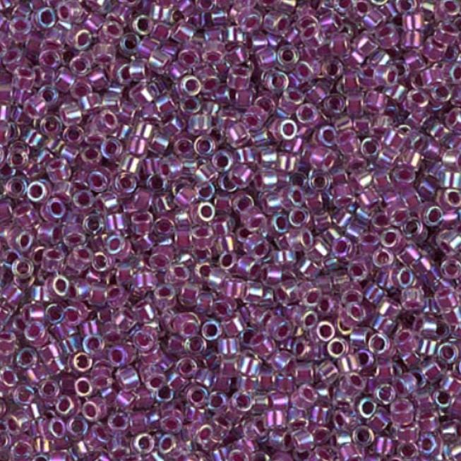 Raspberry Lined Crystal AB Miyuki Delica 11/0 DB0056