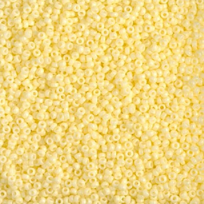 15-4451 Duracoat Dyed Opaque Light Lemon Ice, Miyuki size Seed Bead, 15/0