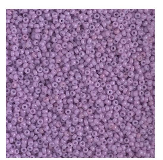 15/0 Duracoat Dyed Miyuki Seed Bead, Opaque Crocus, 4486