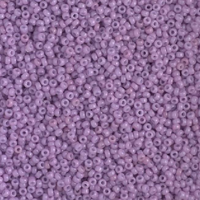 15/0 Duracoat Dyed Miyuki Seed Bead, Opaque Crocus, 4486