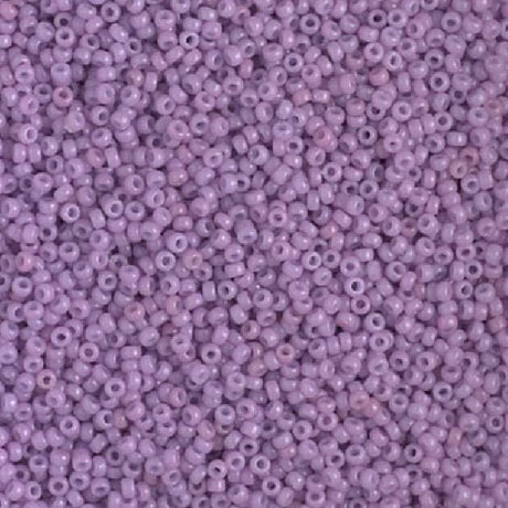 15/0 Duracoat Dyed Miyuki Seed Bead, Opaque Crocus, 4486