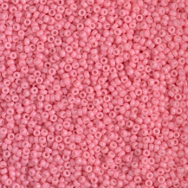 15/0 Duracoat Dyed Miyuki Seed Bead, Opaque Guava, 4465