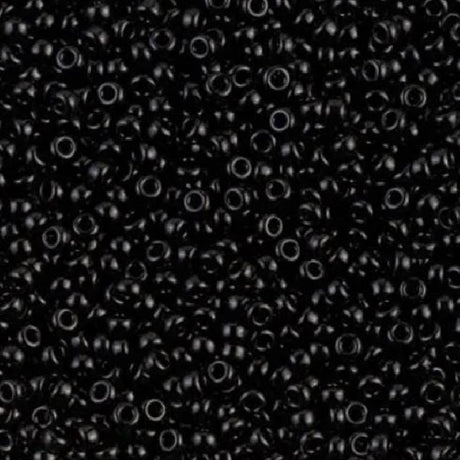 11-401 Opaque Black, Miyuki Seed Beads 11/0