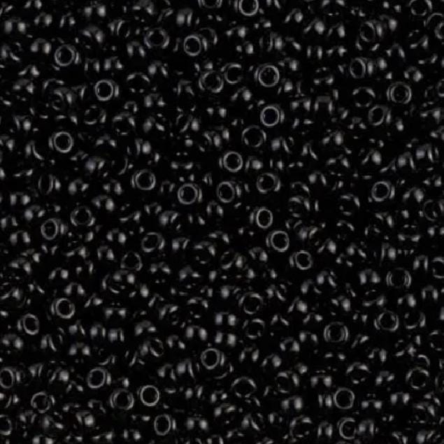 11-401 Opaque Black, Miyuki Seed Beads 11/0
