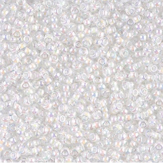 11-284 White Lined Crystal AB, Miyuki Seed Bead 11/0