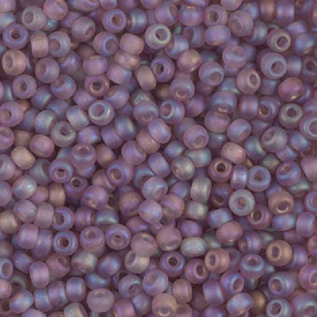8/0 Matte Transparent Smoky Amethyst AB, Miyuki Glass Seed Beads, 142FR