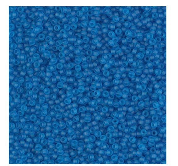 15/0 Matte Transparent Capri Blue, Miyuki Seed Bead 149F