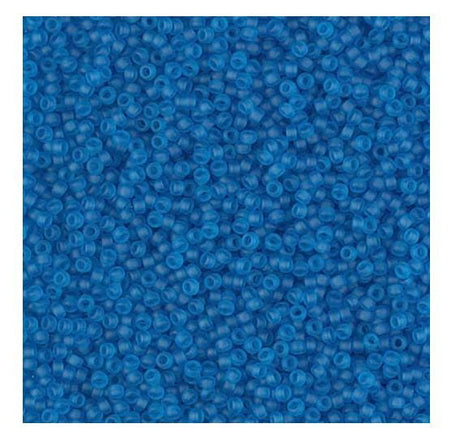 15/0 Matte Transparent Capri Blue, Miyuki Seed Bead 149F