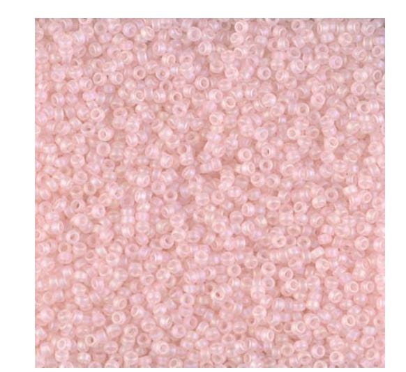 15/0 Matte Transparent Light Tea Rose AB, Miyuki Seed Bead 15-155FR