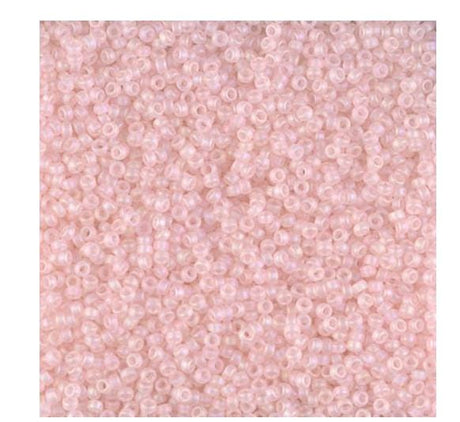 15/0 Matte Transparent Light Tea Rose AB, Miyuki Seed Bead 15-155FR