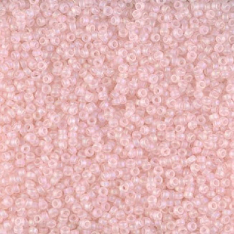 15/0 Matte Transparent Light Tea Rose AB, Miyuki Seed Bead 15-155FR
