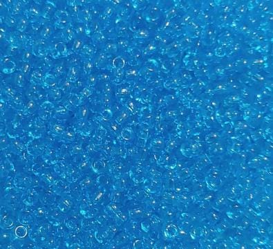 8/0 Transparent Light Sapphire Blue, Matsuno Seed Bead, 8-148