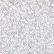 11/0 Crystal White Lined AB, Matsuno Seed Bead 8-284